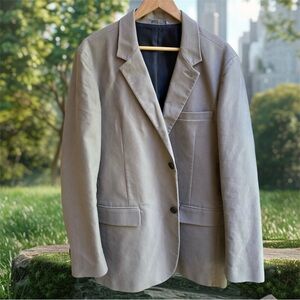 GAP 100% Cotton Heavyweight Twill Blazer Sports Jacket EUC Beige Sz XL Long.
